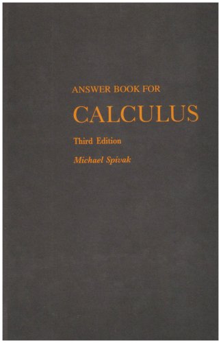 9780914098904: Answer Book to Calculus