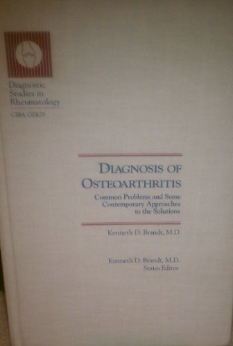 Imagen de archivo de Diagnosis of osteoarthritis (Diagnostic studies in rheumatology) a la venta por Mark Henderson