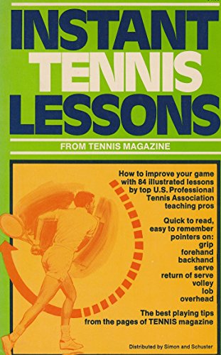 Beispielbild fr Instant tennis lessons zum Verkauf von Wonder Book