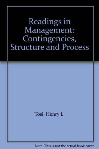 Beispielbild fr Readings in management: Contingencies, structure, and process zum Verkauf von Wonder Book