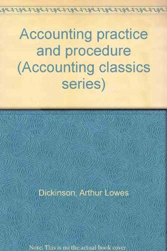 Beispielbild fr Accounting Practice and Procedure zum Verkauf von Anybook.com