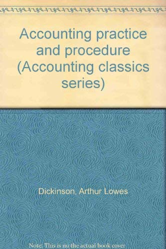 Stock image for Accounting Practice and Procedure for sale by Anybook.com