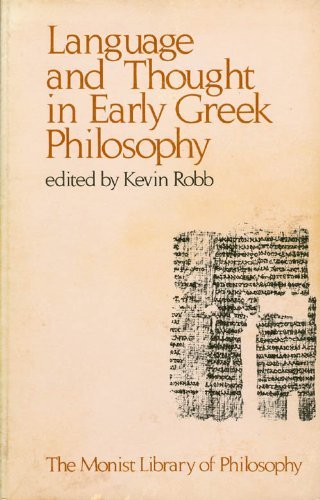 Stock image for Language & Thought in Early Greek Philosophy for sale by ThriftBooks-Atlanta