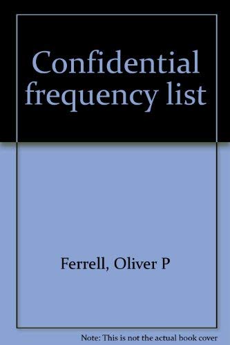 Imagen de archivo de Confidential frequency list a la venta por HPB Inc.