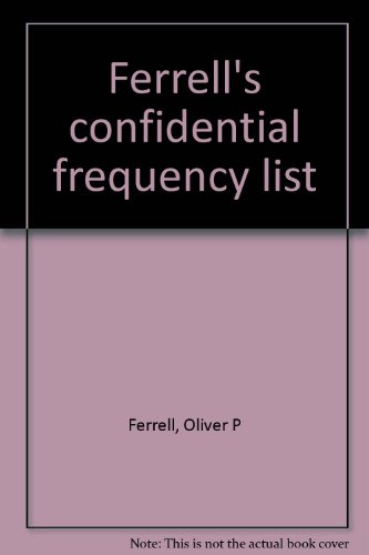 Imagen de archivo de Ferrell's confidential frequency list a la venta por books4u31