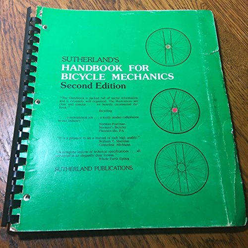9780914578024 Sutherland's Handbook for bicycle mechanics