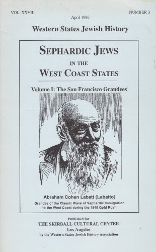 9780914615187: Title: Sephardic Jews in the West Coast States Vol 1 The