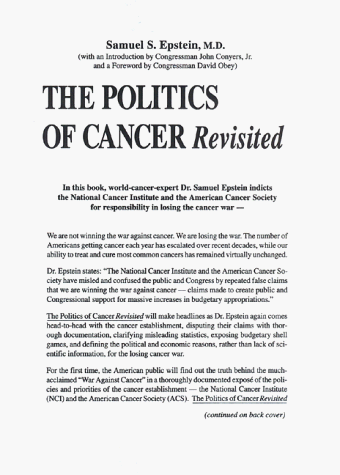 Stock image for The Politics of Cancer Revisited for sale by ThriftBooks-Atlanta