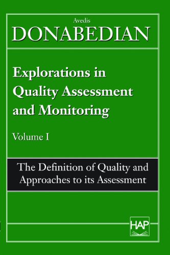 Imagen de archivo de Explorations in Quality Assessment and Monitoring: The Definition of Quality and Approaches to Its Assessment (Explorations in Quality Assessment and Monitoring , Vol 1) a la venta por Books From California