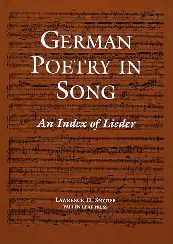 German Poetry in Song: An Index of Lieder/With Supplement