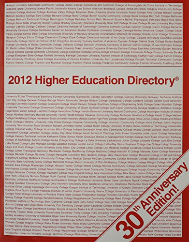 Stock image for Higher Education Directory : 2012 for sale by Better World Books