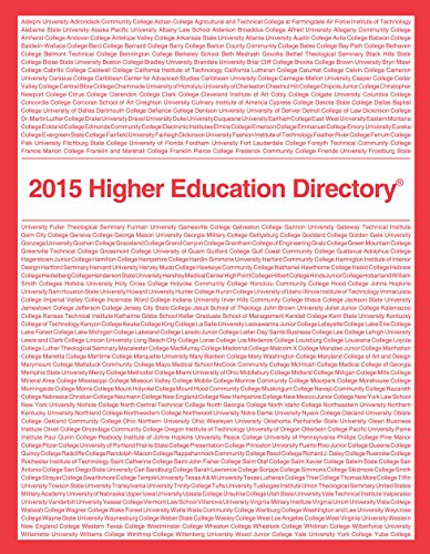 9780914927747: Higher Education Directory: 2015