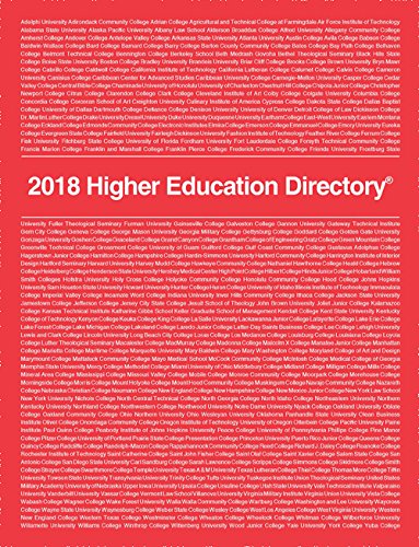 Beispielbild fr Higher Education Directory 2018 zum Verkauf von Better World Books: West