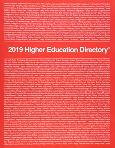 Stock image for Higher Education Directory 2019 for sale by Michael Lyons