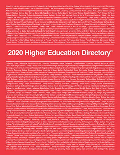Stock image for Higher Education Directory 2020 for sale by Better World Books