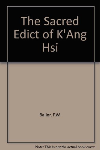 9780915032259: The Sacred Edict of K'Ang Hsi