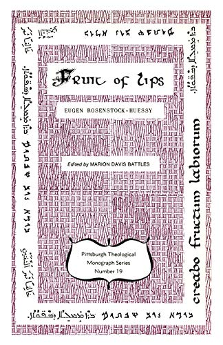 Stock image for The Fruit of Lips (Pittsburgh Theological Monograph) for sale by HPB-Ruby