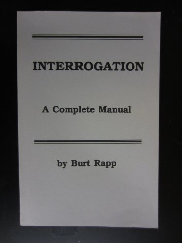 Beispielbild fr Interrogation: A Complete Manual zum Verkauf von HPB-Red