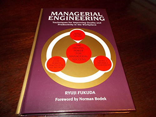 Beispielbild fr Managerial Engineering: Techniques for Improving Quality and Productivity in the Workplace zum Verkauf von SecondSale