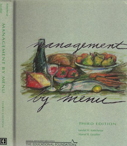 Imagen de archivo de Management by Menu a la venta por Better World Books