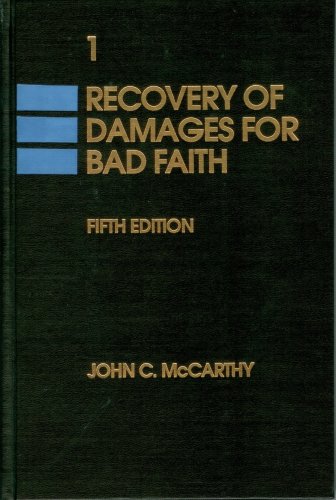 Stock image for Recovery of Damage For Bad Faith for sale by Better World Books