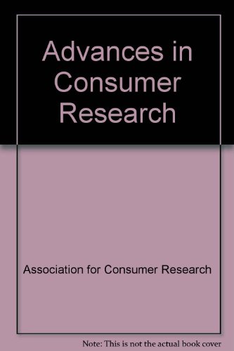 Imagen de archivo de Advances in Consumer Research a la venta por Solr Books