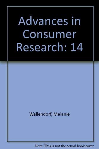 Imagen de archivo de Advances in Consumer Research a la venta por Solr Books