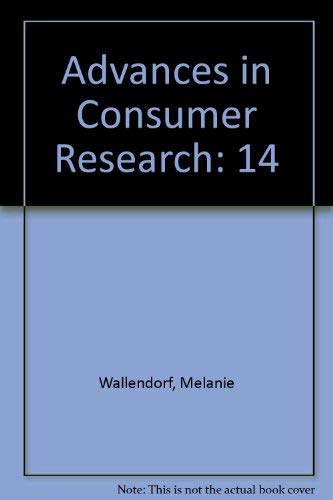 Advances in Consumer Research (9780915552191) by Wallendorf, Melanie