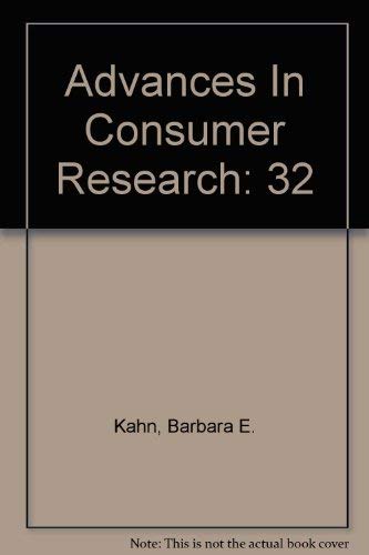 Imagen de archivo de Advances In Consumer Research. Volume XXXII a la venta por Anderson Book
