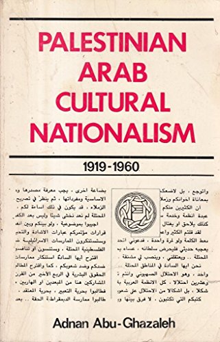 Beispielbild fr Palestinian Arab Cultural Nationalism zum Verkauf von Wonder Book