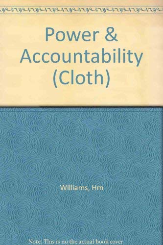 Stock image for Power and accountability: The changing role of the corporate board of directors (The Benjamin F. Fairless memorial lectures ; 1979) for sale by Midtown Scholar Bookstore