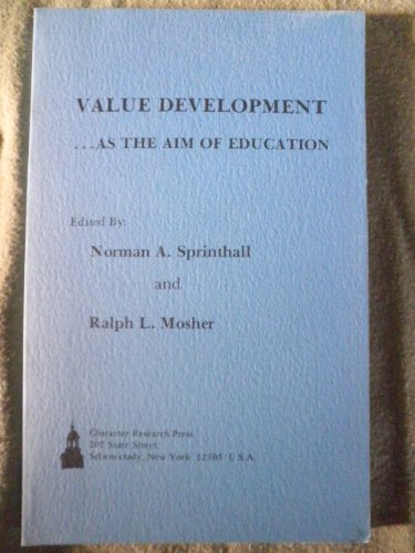 Stock image for Value Development As the Aim of Education for sale by Better World Books