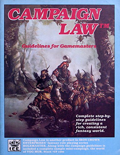 Stock image for Campaign Law (Rolemaster (1st Edition)) for sale by Noble Knight Games