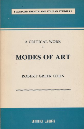 Imagen de archivo de Modes of Art (A Critical Work I) a la venta por Magus Books Seattle
