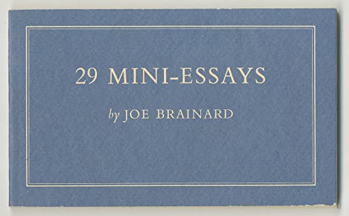 29 mini-essays (9780915990146) by Joe Brainard