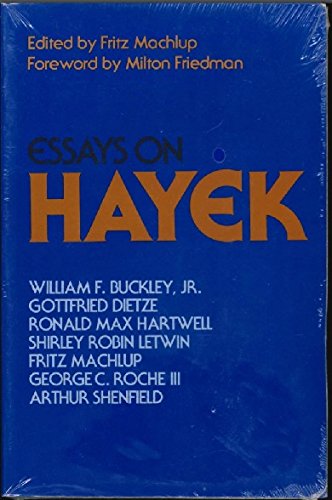 Beispielbild fr Essays on Hayek zum Verkauf von Wonder Book