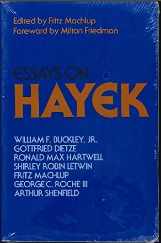 Imagen de archivo de Essays on Hayek a la venta por Better World Books