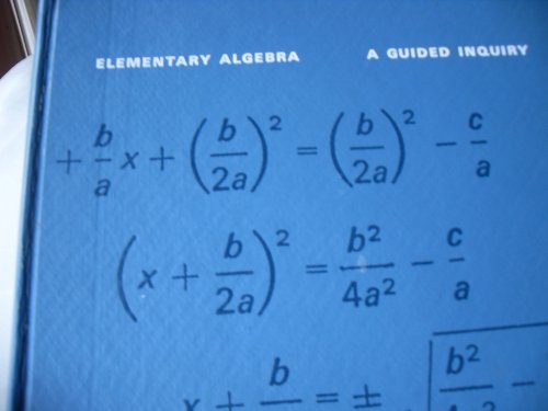 9780916327002: Elementary Algebra: A Guided Inquiry (Stein Series)