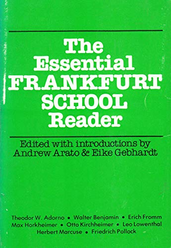 9780916354312: The Essential Frankfurt School Reader