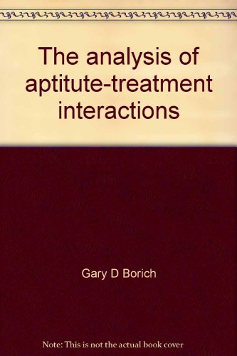 9780916378035: The analysis of aptitute-treatment interactions: Computer programs and calculations