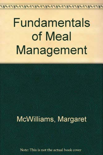 Beispielbild fr Fundamentals of Meal Management zum Verkauf von HPB-Red