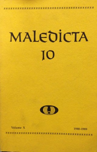 9780916500306: Maledicta, 1990 (Maledicta : International Journal of Verbal Aggression Ser, Vol 10)