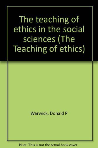 Stock image for The Teaching of Ethics and the Social Sciences for sale by Better World Books