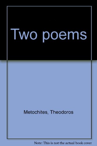 Stock image for Two Poems for sale by Avol's Books LLC