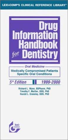 Stock image for Drug Information Handbook for Dentist: 1999-2000 for sale by SecondSale