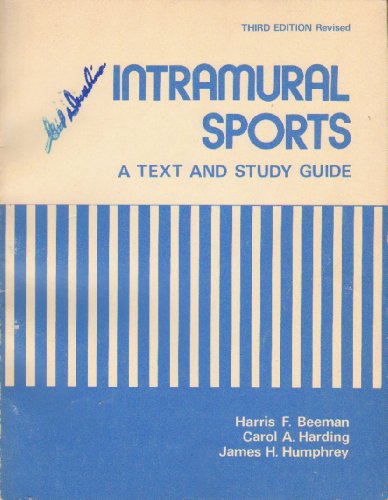 Imagen de archivo de Intramural Sports : A Text and Study Guide a la venta por Better World Books