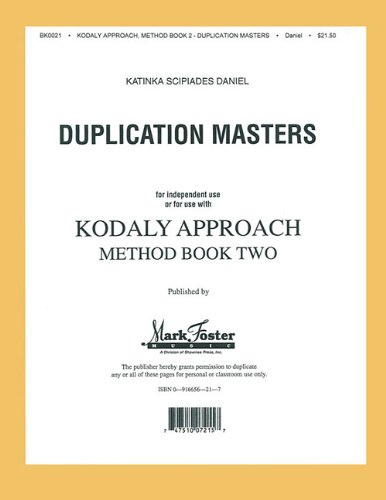 Beispielbild fr Kodaly Approach: Method Book Two - Transparencies zum Verkauf von Kennys Bookshop and Art Galleries Ltd.