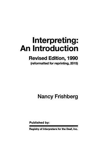 9780916883072: Interpreting: An Introduction: Revised Edition, 1990