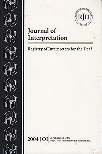 Imagen de archivo de Journal of Interpretation, 2004 a la venta por Bookmans