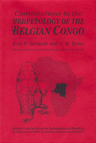 Imagen de archivo de Contributions to the Herpetology of the Belgian Congo (Facsimile Reprints in Herpetology) a la venta por PlumCircle